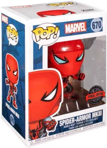 Vista 3 de Pop! Funko Marvel Exclusive Spider-Man – Spider-Armor MK III #670