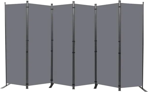 Vista 10 de Divisor de habitación portátil de 6 pies y pantallas de privacidad plegables, divisor de tela de 102 pulgadas de ancho para separación