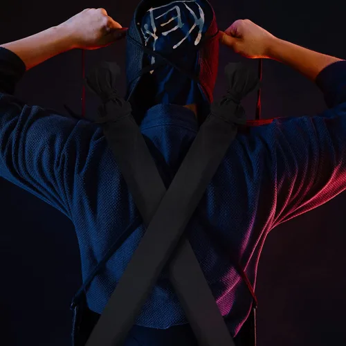 Vista 6 de Patelai Bolsa de espada de 2 piezas, funda de espada, bolsa de Katana negra, bolsa de transporte de espada, soporte de espada ninja con correa