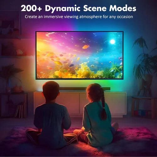 Vista 6 de Maylit ICRGB - Retroiluminación LED para TV, control por aplicación, luces LED para TV/Monitor de 20-36 pulgadas, sincronización de música, luces