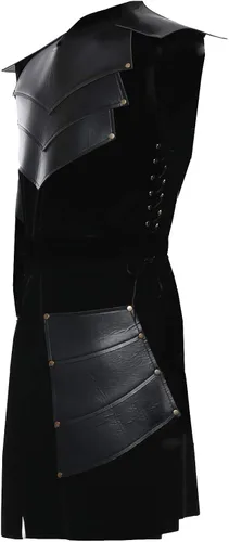 Vista 2 de Chaleco medieval victoriano para hombre, chaleco renacentista, chaleco sin mangas