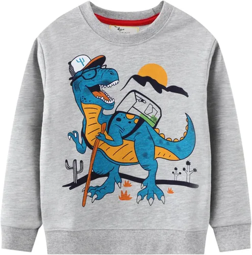 Vista 3 de LOKTARC Paquete de 2 sudaderas para niños pequeños con estampado de manga larga y cuello redondo