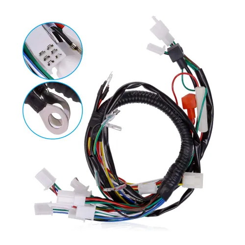Vista 3 de Anxingo Arnés de Cableado de Arranque Eléctrico Quad Arnés Completo Compatible con ATV UTV Quad Chino 4 Ruedas 50cc 70cc 90cc 110cc