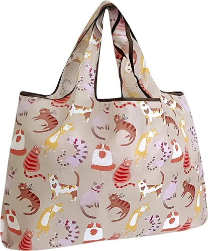 Vista 14 de allydrew Large Foldable Tote Nylon Reusable Grocery Bags
