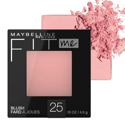 Vista 8 de Maybelline Fit Me Blush, Ligero, Suave, Mezclable, Maquillaje de Color de Larga Duración que Realza el Rostro Todo el Día, Buff, 1 Unidad