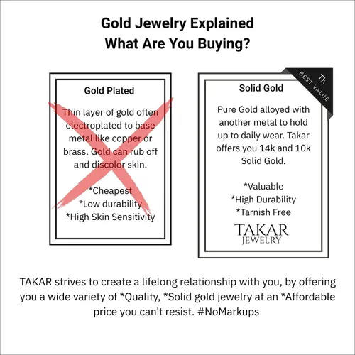 Vista 2 de Takar Anillo apilable de oro fino de 10 quilates con forma ovalada con piedra natal genuina