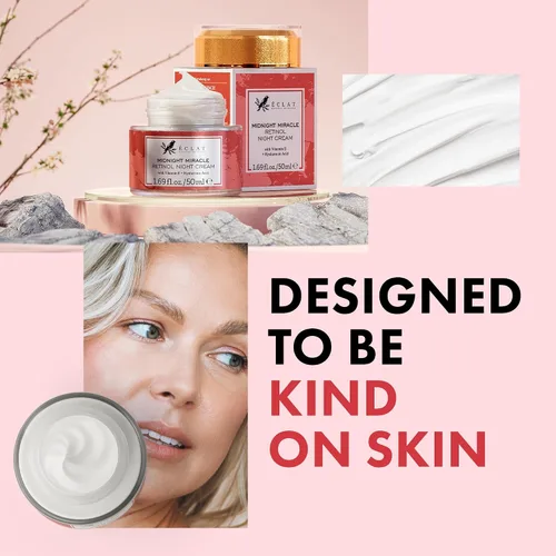 Vista 9 de Eclat Skincare Set de crema de noche de retinol + crema de ácido hialurónico - Crema hidratante de retinol con ácido hialurónico + crema hidratante