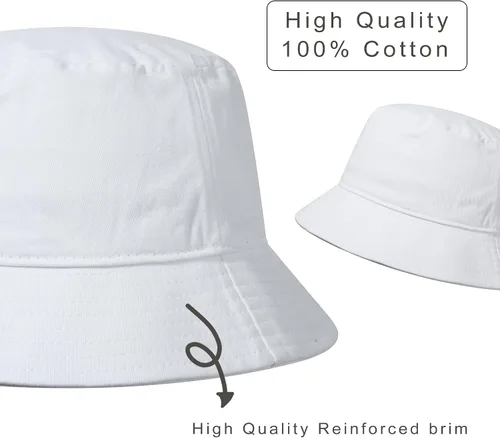 Vista 53 de GADIEMKENSD Sombrero de pescador 100% algodón, unisex, protección solar UPF 50, ligero, plegable