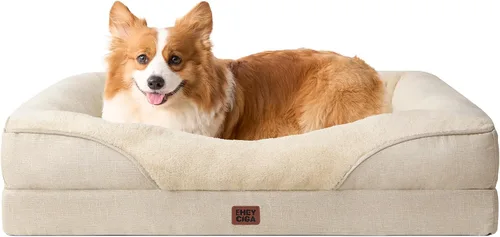 Vista 20 de EHEYCIGA Cama ortopédica para perros medianos, sofá cama de espuma viscoelástica con lados, forro impermeable y funda extraíble lavable, sofá