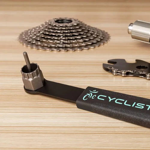 Vista 6 de Juegos de herramientas de extracción de cassette - Llave de cadena y herramienta de anillo de bloqueo para instalación y extracción de cassette