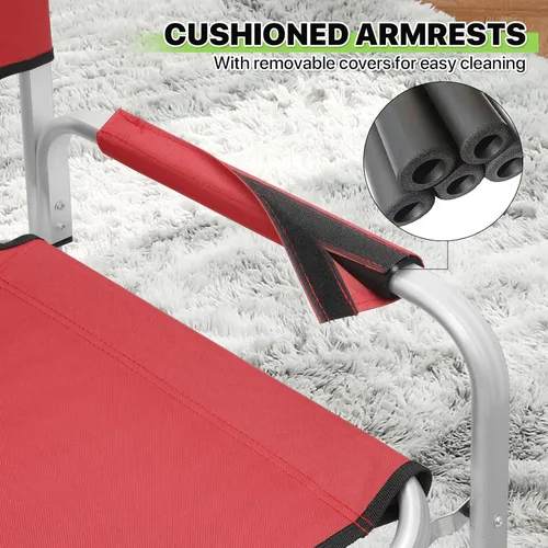 Vista 8 de Magshion Silla alta de director para personas mayores y maquilladores, altura del asiento de 31 pulgadas, capacidad de 250 libras, silla plegable