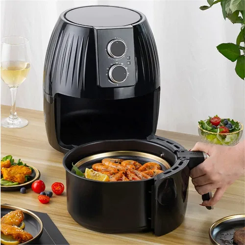 Vista 4 de Freidora de aire doméstica aceite-5.5L freidora automática de gran capacidad sin humos