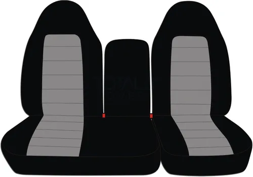 Vista 8 de Funda para asientos y apoya brazos de camiones, asiento delantero dividido 60/40 con apertura en el medio, para camión 1997-2000 Ford F-150, de 21
