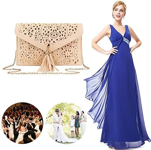 Vista 3 de Mily Glitter Sequins Envolvente Clutch Tote Bolso de hombro