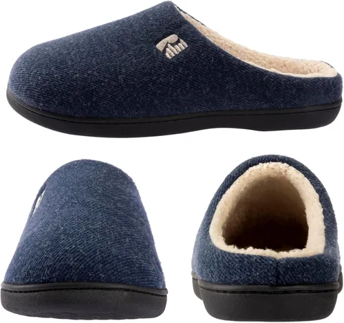 Vista 9 de RockDove Pantuflas tipo zueco con forro de sherpa para hombre
