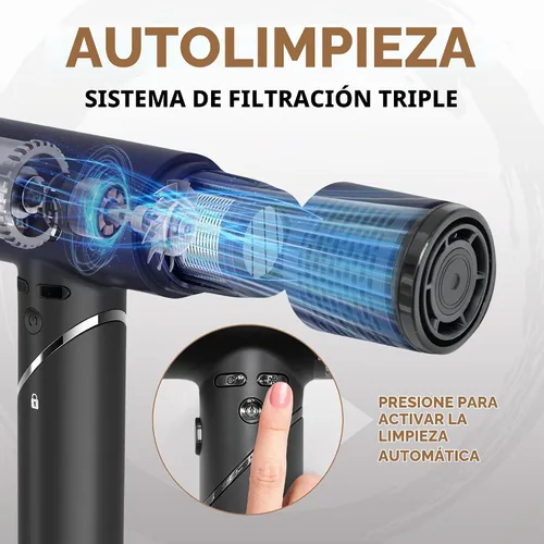 Vista 5 de COCCO Secador iónico de aire, secador de pelo plegable profesional del Negro