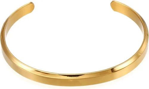 Vista 8 de Pulsera ajustable de acero inoxidable para mujer, color oro/plata/negro