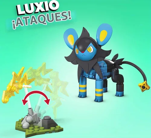 Vista 7 de Mega Construx Pokemon Luxio - Juego de construcción con figuras de personajes, juguetes de construcción para niños (67 piezas)