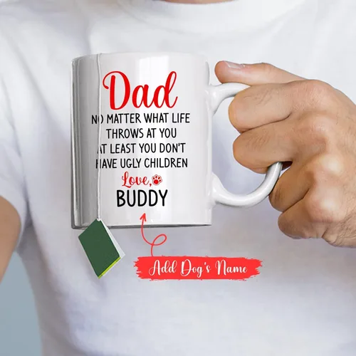 Vista 3 de Personalized Dog Dad Name Mug, Dog Lover Tea Cup Gift, Dog Father's Coffee Mug, Dog Daddy Gifts For Dog Lover, Custom Dog Dad Mug With Photo, Dog