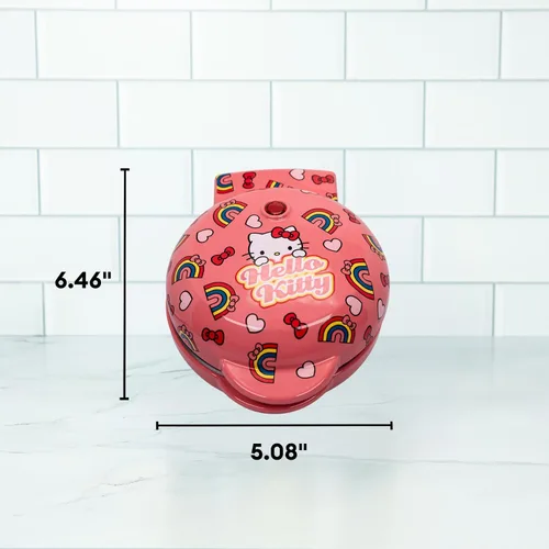 Vista 3 de Uncanny Brands Mini waflera Hello Kitty - Cocina con tu personaje favorito de gatito