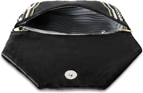 Vista 8 de Aheli Bolso de mano para mujer, bolso de novia para casual, correa desmontable, bolsa de noche