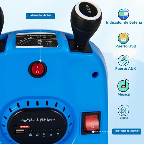 Vista 4 de HONEY JOY Coche de parachoques de 12 V para niños pequeños de 1 a 3 años, auto parachoques con doble joystick, luz LED intermitente y giro de 360