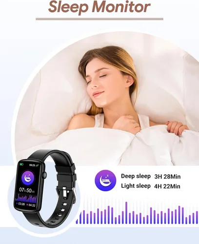 Vista 5 de Fitness Tracker, Fitness Watches for Women Men with Heart Rate Monitor Blood Oxygen Sleep Tracker Pedometer, 1.47" Smart Watch Step Calorie Counter