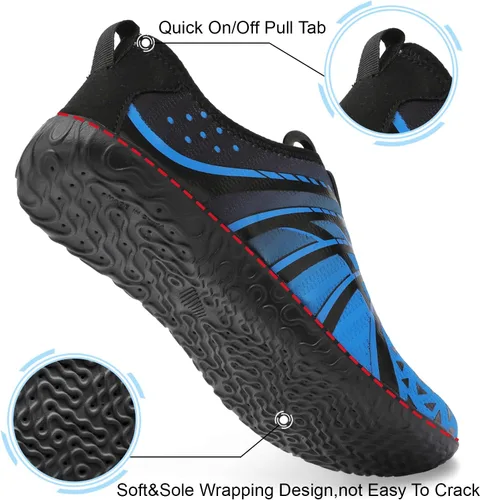 Vista 2 de Spesoul Zapatos acuáticos transpirables de secado rápido para mujer y hombre, calcetines acuáticos suaves para senderismo, natación, playa, surf