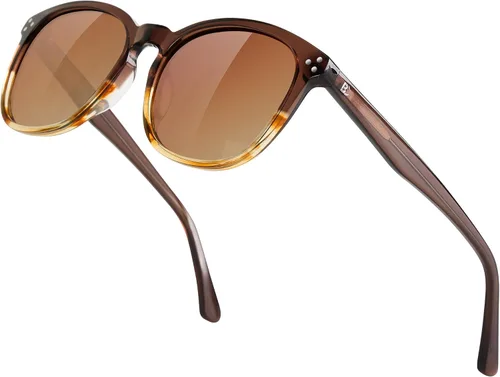 Vista 31 de Gafas de sol polarizadas para mujer con protección UV para mujer, a la moda, grandes sombras con marco de acetato BC2110