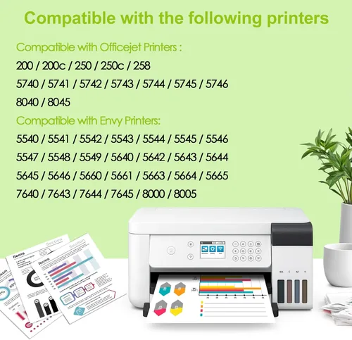 Vista 2 de greencycle Paquete combinado de cartuchos de tinta remanufacturados 62XL de repuesto para HP 62 XL C2P05AN C2P07AN compatible con Envy 5540 5660