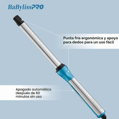 Vista 2 de BaBylissPRO Varita rizadora ovalada de titanio nano para todo tipo de cabello