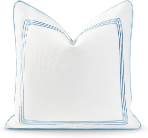 Vista 7 de Hofdeco Premium - Funda decorativa para cojín de estilo Coastal Hampton, para patio, interior y exterior, de 18 x 18 pulgadas, resistente al agua