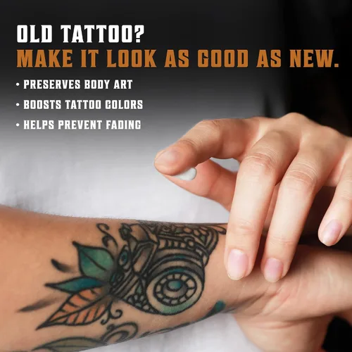 Vista 2 de Viking Revolution Bálsamo para el cuidado del tatuaje para antes, durante y después del tatuaje, crema hidratante natural para el cuidado posterior
