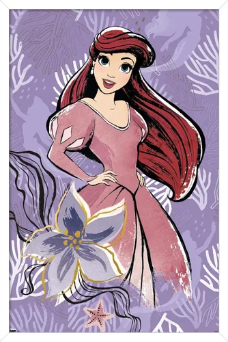 Vista 12 de Disney Ultimate Princess Celebration - Póster de pared de Ariel, 22.4 pulgadas de largo x 14.7 pulgadas, versión enmarcada en madera de granero