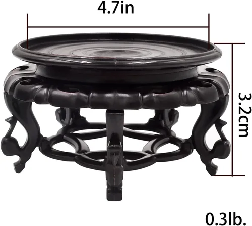 Vista 2 de fengshuisale Oriental Furniture - Soporte para pecera, base de jarrón estable para decoración del hogar (4.7 pulgadas)