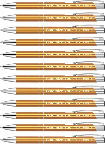Vista 8 de Kingluu Hasta 500 bolígrafos personalizados, bolígrafos personalizados de tinta negra con tu nombre, logotipo, mensaje, texto, para oficina, Rojo