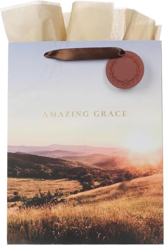 Vista 36 de Christian Art Gifts Bolsa de regalo grande de las Escrituras de Paisaje con tarjeta de felicitación y juego de papel de seda para niños: cada