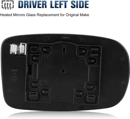 Vista 5 de Espejo lateral izquierdo del conductor apto para Chrysler 200 2011-2014 / para Chrysler 300 2011-2021 / para Dodge Charger 2012-2021 espejos