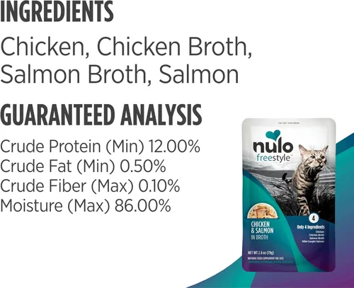 Vista 7 de Nulo Freestyle - Bolsa de comida húmeda para gatos y gatitos, de alta calidad, totalmente natural, sin granos, suave con aminoácidos para la salud