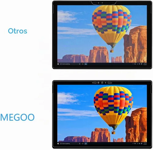 Vista 6 de Megoo Paquete de 2 protectores de pantalla para Surface Pro 7 Plus/Surface Pro 7, ultra transparente/de alta respuesta/vidrio templado, compatible