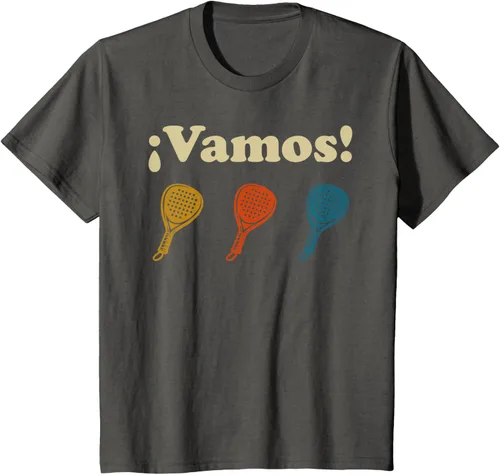 Vista 32 de Camiseta Vamos Padel Player Sport en Español Retro Hombre