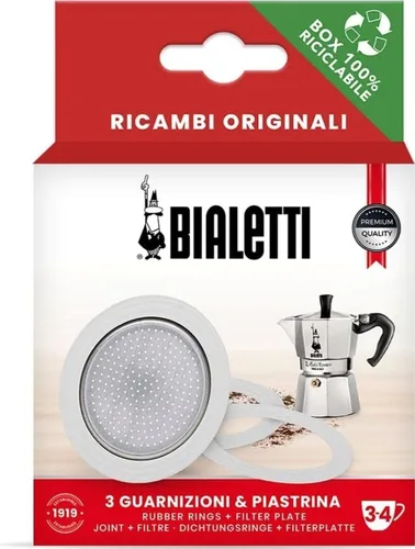 Vista 4 de Bialetti BIA640310 Paquete de 3 juntas + 1 placa, Tz.9, de acero inoxidable