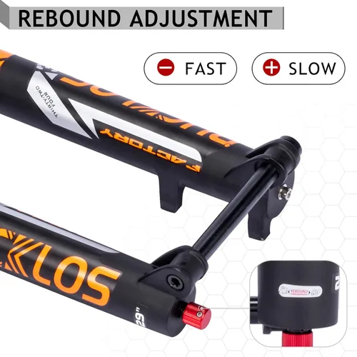 Vista 7 de BUCKLOS Horquilla de suspensión de aire cuesta abajo 27.5/29 0.591 x 4.331 in Boost Tapered, Travel 7.087 in 1.417 in Tubo interior a través del eje