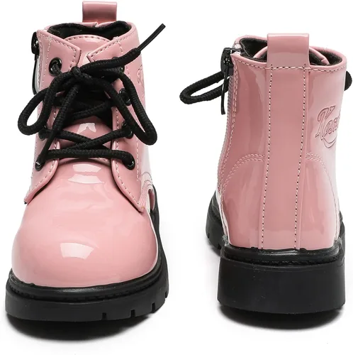 Vista 3 de Komfyea Botines de otoño impermeables con cremallera de invierno para niños y niñas niños pequeñosniños pequeños