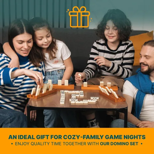 Vista 8 de Juego de dominó doble 9 – Juego de dominó para adultos y niños a partir de 8 años – Juego de dominó doble nueve, juegos de mesa clásicos – Juego