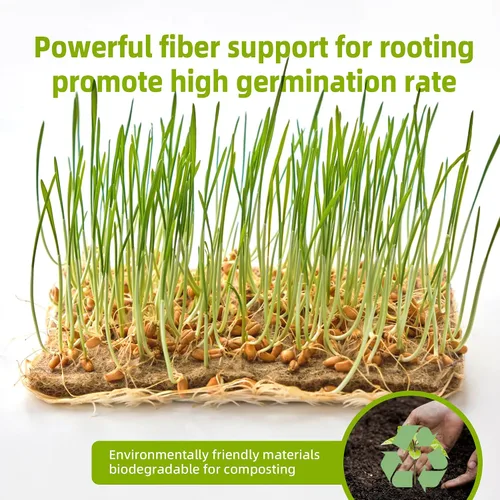 Vista 5 de U0U 10 alfombrillas de cultivo de yute para microverdes, alfombrillas de cultivo de cáñamo de 10 x 10 pulgadas para bandejas de cultivo