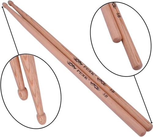 Vista 4 de Instrumentos musicales profesionales de la percusión del palillo 5B de Hickory Drmu Stick 5B