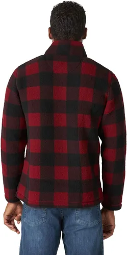 Vista 2 de Wrangler Authentics - Suéter de forro polar con cierre de un cuarto para hombre