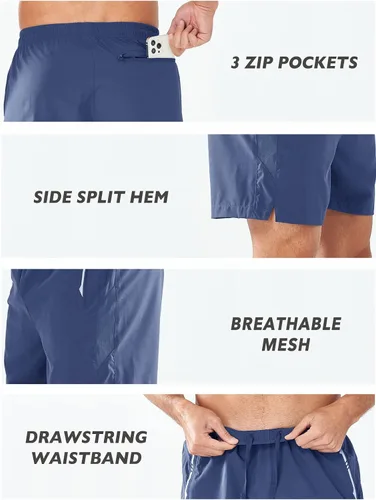 Vista 5 de NORTHYARD Pantalones cortos deportivos para correr para hombre, de 5 pulgadas7 pulgadas, para entrenamiento, gimnasio, tenis, secado rápido