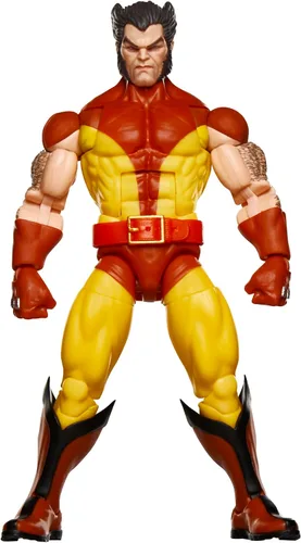 Vista 8 de Marvel Legends Series Wolverine, X-Men Retro Marvel Comics Secret Wars Figura de acción coleccionable de 6 pulgadas con escudo